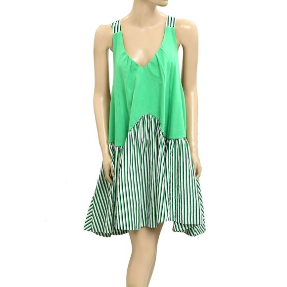 Daily Practice Spring Fling Racerback Babydoll Mini Dress Striped 1XPS 280214 - Picture 5 of 8